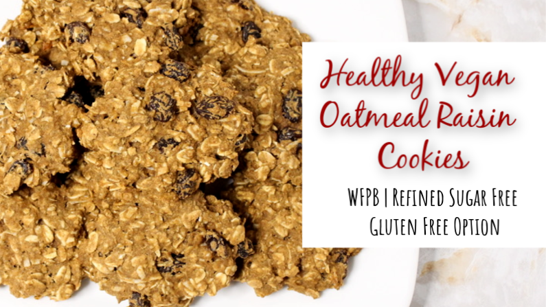 Healthy Vegan Oatmeal Raisin Cookies Recipe